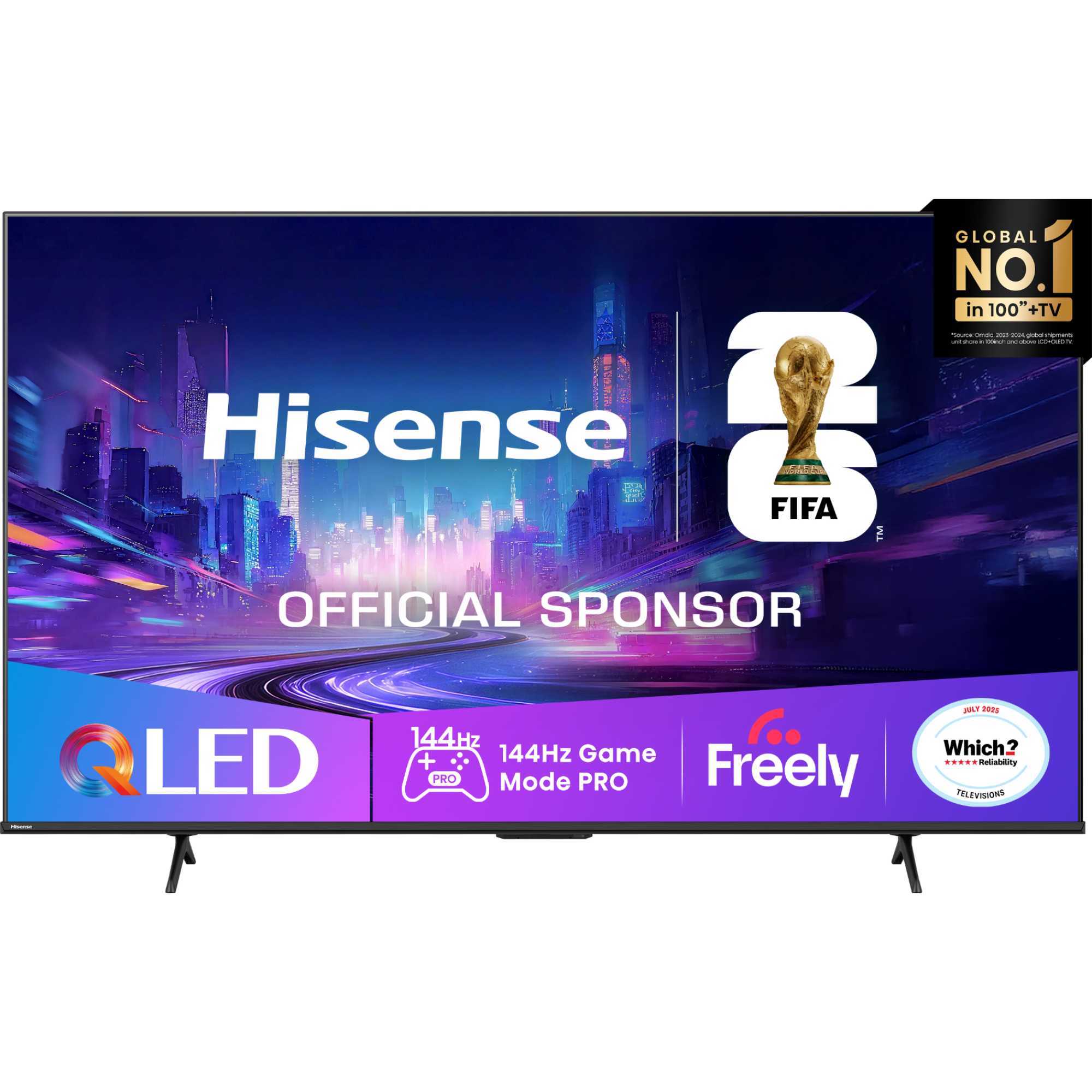 E7QTUK PRO 55" 144Hz QLED Smart AI TV with Freely - 55E7QTUK-PRO